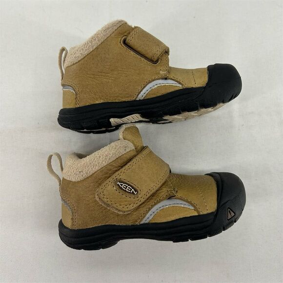 KEEN Toddler Ankle Boots Size 6 Beige Waterproof Insulated Winter Unisex Boy - Picture 7 of 11